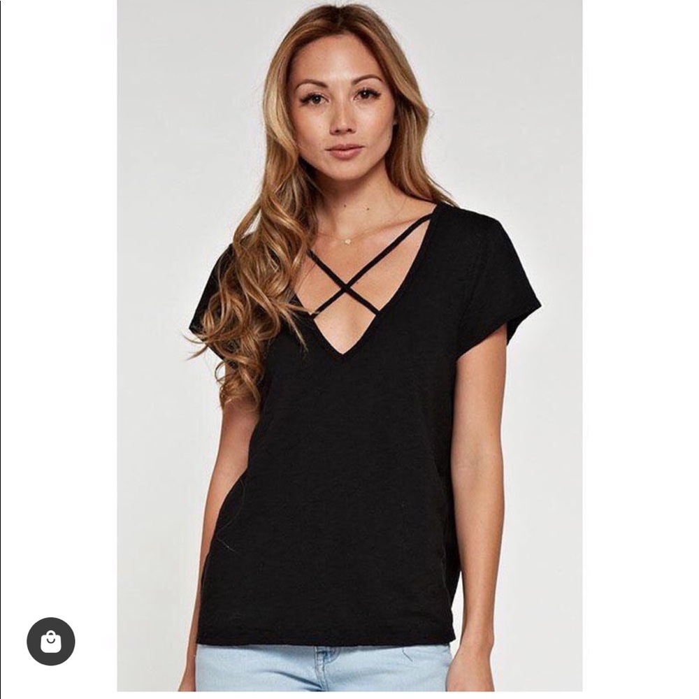 Cross cross black tee